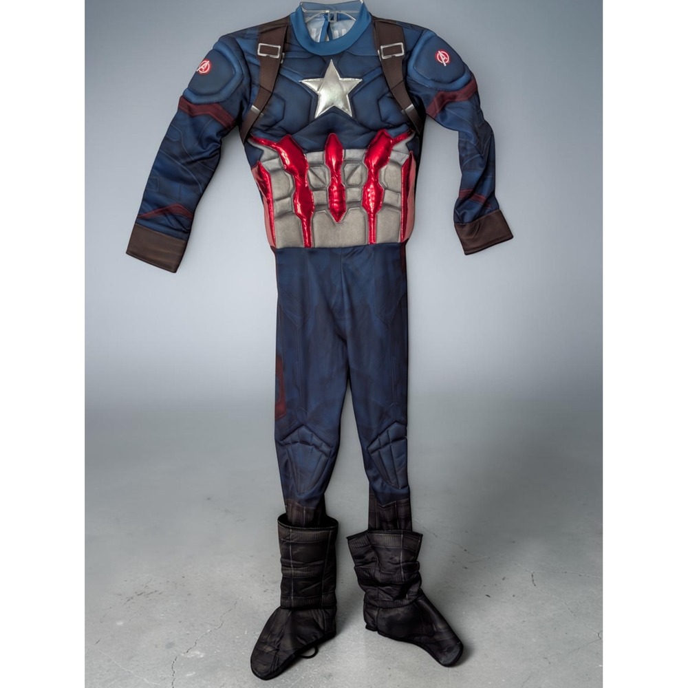 Rubie's Deluxe Captain America Costume Kids Medium 630339 Marvel Avengers Blue